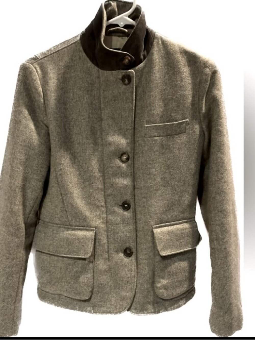 Loro Piana Roadster Cashmere Blend Beige Herringbone Jacket 6